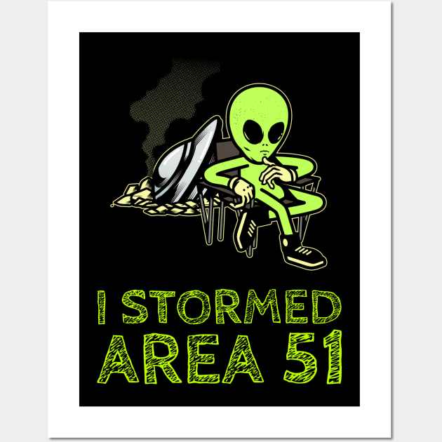 I Stormed Area 51 Wall Art by CANVAZSHOP
